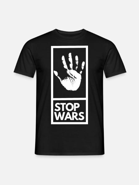 Stoppt Kriege - Männer T-Shirt - Schwarz