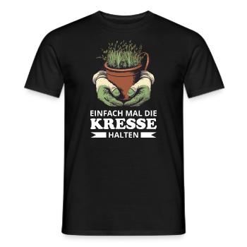 Einfach Mal die Kresse Halten Gartenlust Gärtner - Männer T-Shirt - Schwarz - Vorne - AI Model Male 178 light (178cm)