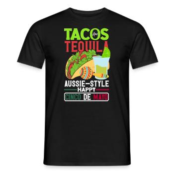 Tacos and tequila Aussie-style Happy Cinco de Mayo - Männer T-Shirt - Schwarz - Vorne - AI Model Male 178 light (178cm)