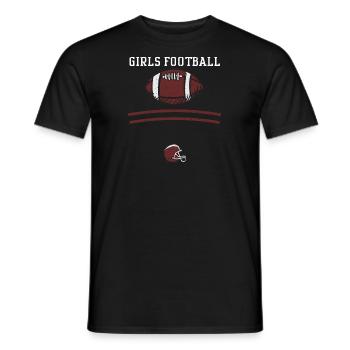 Girls Football - Football - Männer T-Shirt - Schwarz - Vorne - AI Model Male 178 light (178cm)