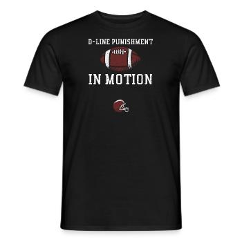 D-Line Punishment In Motion - Männer T-Shirt - Schwarz - Vorne - AI Model Male 178 light (178cm)