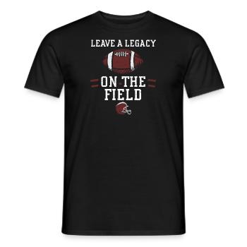 Leave a legacy on the field - Men's T-Shirt - black - Front - AI Model Male 178 light (178cm)