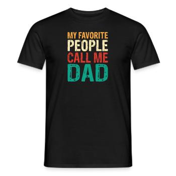 Meine Lieblingsmenschen nennen mich Papa - Schönes Geschenk für Papa - Männer T-Shirt - Schwarz - Vorne - AI Model Male 178 light (178cm)