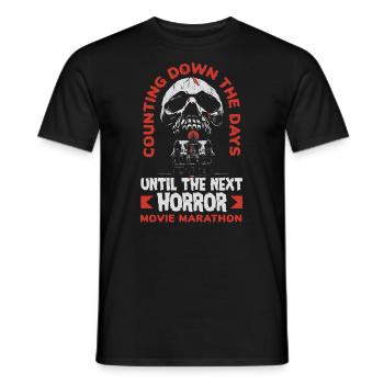 Counting down the days until the next horror - Männer T-Shirt - Schwarz - Vorne - AI Model Male 178 light (178cm)