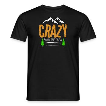 Verrückte Roadtrip-Crew | Urlaubsreisen - Männer T-Shirt - Schwarz - Vorne - AI Model Male 178 light (178cm)