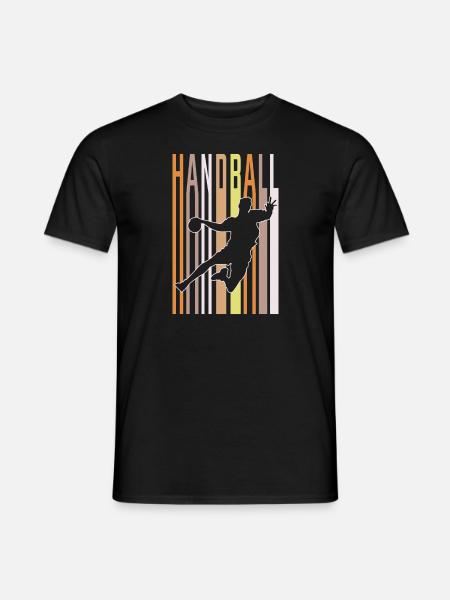 handball retro - Männer T-Shirt - Schwarz