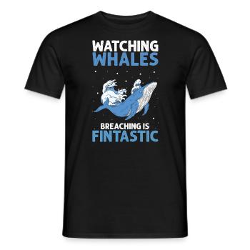 Wal-Design für Wale und Blauwale oder Belugawale - Männer T-Shirt - Schwarz - Vorne - AI Model Male 178 light (178cm)