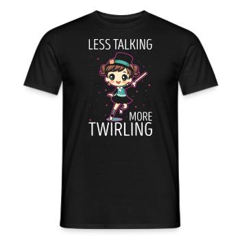 Professionelles Stabdänzerin für Majorette - Männer T-Shirt - Schwarz - Vorne - AI Model Male 178 light (178cm)