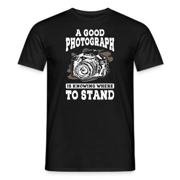 Good Photographer - Men's T-Shirt - black - Front - AI Model Male 178 light (178cm)
