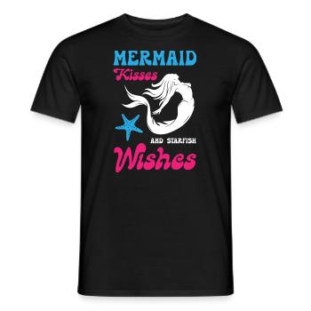 Mermaid Kisses and Starfish Wishes - Männer T-Shirt - Schwarz - Vorne - AI Model Male 178 light (178cm)