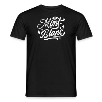 Mont blanc - T-shirt homme - noir - Devant - AI Model Male 178 light (178cm)