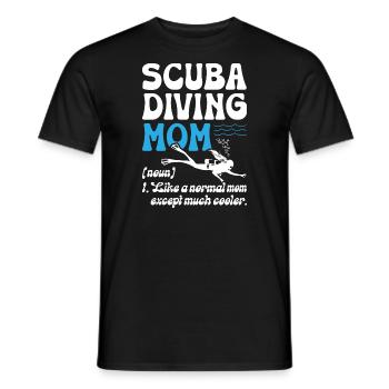 Maman plongée sous-marine - T-shirt homme - noir - Devant - AI Model Male 178 light (178cm)