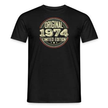 1974 Birthday Partys, ein legendärer Jahrgang - Männer T-Shirt - Schwarz - Vorne - AI Model Male 178 light (178cm)