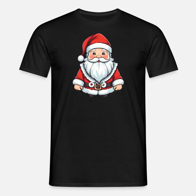 Comic Weihnachtsmann - Männer T-Shirt - Schwarz