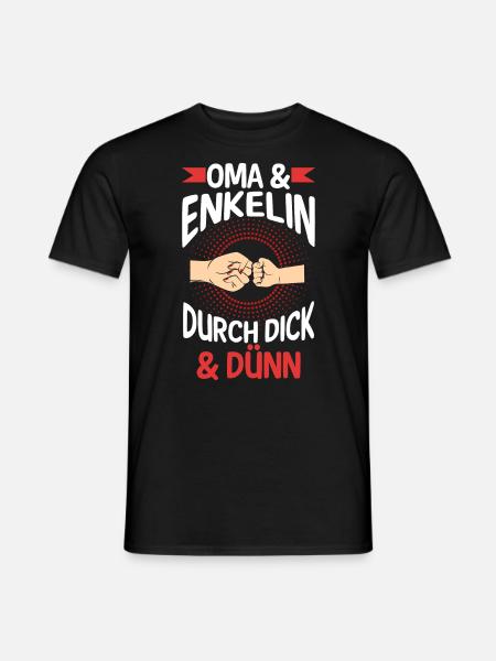 Oma Großmutter und Enkelin - Männer T-Shirt - Schwarz