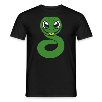 Little Snake Humor - Men's T-Shirt - black - Front - AI Model Male 178 light (178cm)