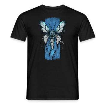 Bezauberndes Nocturne: Mystische Motte - Männer T-Shirt - Schwarz - Vorne - AI Model Male 178 light (178cm)