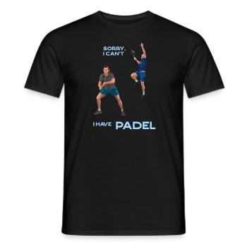 DÉSOLÉ, JE NE PEUX PAS, J’AI DU PADEL - T-shirt homme - noir - Devant - AI Model Male 178 light (178cm)