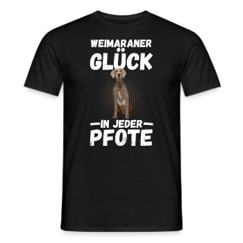 Braque de Weimar chien - T-shirt homme - noir - Devant - AI Model Male 178 light (178cm)