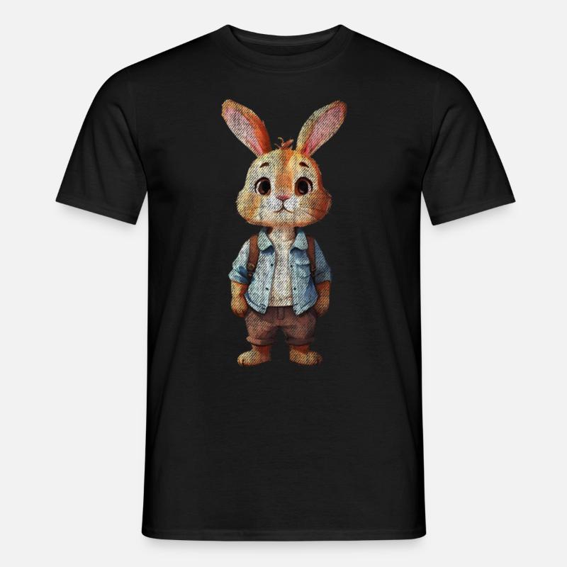 Cute Bunny Easter Bunny - Men’s T-shirt - black