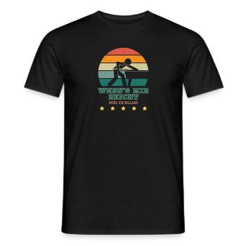 Wenn es mir reicht Spiele ich Billard - Männer T-Shirt - Schwarz - Vorne - AI Model Male 178 light (178cm)