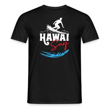 Hawaii Surfing - Men's T-Shirt - black - Front - AI Model Male 178 light (178cm)
