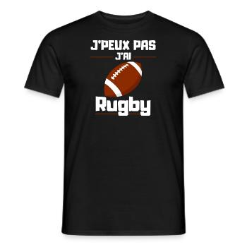Ich kann nicht Rugby spielen - Männer T-Shirt - Schwarz - Vorne - AI Model Male 178 light (178cm)
