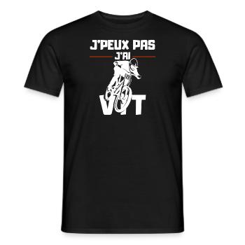J'Peux pas j'ai VTT - T-shirt homme - noir - Devant - AI Model Male 178 light (178cm)