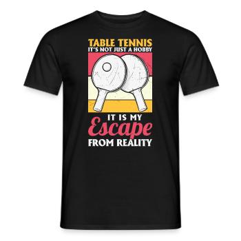 Tischtennis, Tischtennis, Tischtennis - Männer T-Shirt - Schwarz - Vorne - AI Model Male 178 light (178cm)