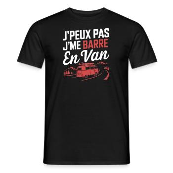 j'peu pas j'me barre en Van - T-shirt homme - noir - Devant - AI Model Male 178 light (178cm)