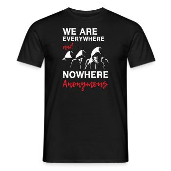 Nous sommes partout et nulle part Anonyme - T-shirt homme - noir - Devant - AI Model Male 178 light (178cm)