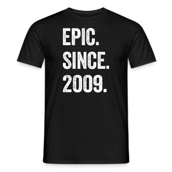 16 Years Old Epic Since 2009 16th Birthday - Men's T-Shirt - black - Front - AI Model Male 178 light (178cm)