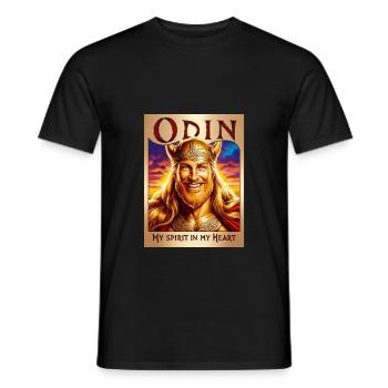 Odin. - Männer T-Shirt - Schwarz - Vorne - AI Model Male 178 light (178cm)