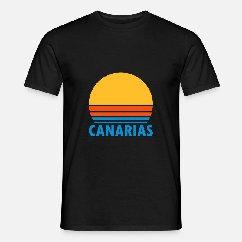 Canarias (geteilte Sonne) - Männer T-Shirt - Schwarz