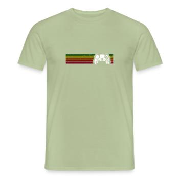 Retro Gamepad Controller - Männer T-Shirt - Sage - Vorne - AI Model Male 178 light (178cm)