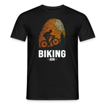 biking DNA bike bike bike bikes bikes - Men's T-Shirt - black - Front - AI Model Male 178 light (178cm)