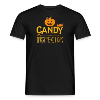 Candy Inspector - Halloween Saying - Men's T-Shirt - black - Front - AI Model Male 178 light (178cm)