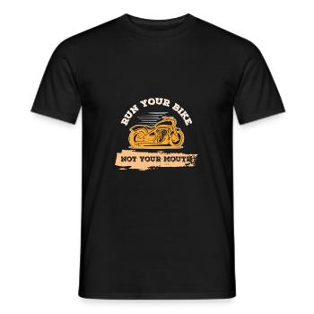 Motorcycle Cool Saying - Men's T-Shirt - black - Front - AI Model Male 178 light (178cm)