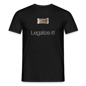 Legalize It Snus Kautabak - Männer T-Shirt - Schwarz - Vorne - AI Model Male 178 light (178cm)