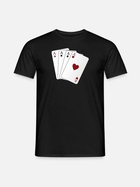 Playing Cards Ace - Men's T-Shirt - black