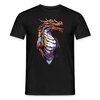 Fantasy Monster Drachen: Mystischer Drachenzauber - Männer T-Shirt - Schwarz - Vorne - AI Model Male 178 light (178cm)