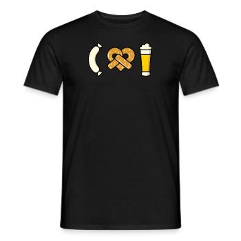 Festival bavarois Beer Design Drôle J’aime la bière - T-shirt homme - noir - Devant - AI Model Male 178 light (178cm)