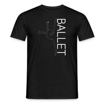 Ballet dancing - Men's T-Shirt - black - Front - AI Model Male 178 light (178cm)