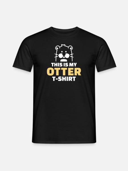 Otter - Männer T-Shirt - Schwarz