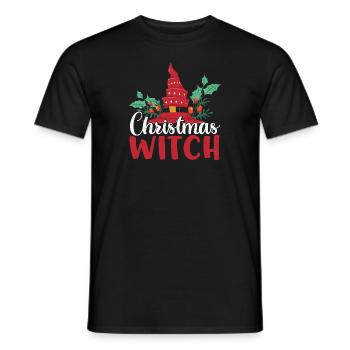 Christmas Witch Christmas Gifts - Men's T-Shirt - black - Front - AI Model Male 178 light (178cm)