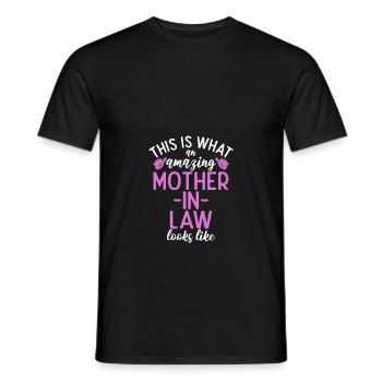 Schwiegermutter, von der Tochter Muttertag - Männer T-Shirt - Schwarz - Vorne - AI Model Male 178 light (178cm)