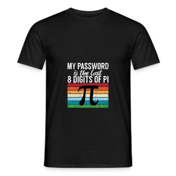 My Password Is The Last 8 Digits of Pi Gift Math - T-shirt homme - noir - Devant - AI Model Male 178 light (178cm)
