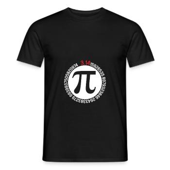 Funny Pi Day Spiral Pi Math for Pi Day 3.14 - Männer T-Shirt - Schwarz - Vorne - AI Model Male 178 light (178cm)