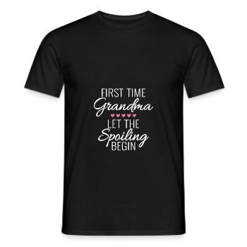Grandma Let The Spoiling Begin Gift First Time - T-shirt homme - noir - Devant - AI Model Male 178 light (178cm)