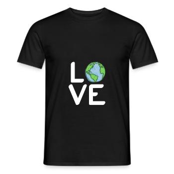 Love World Science Earth Day 2021 - Männer T-Shirt - Schwarz - Vorne - AI Model Male 178 light (178cm)